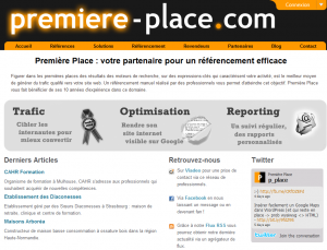 Référencement : Nouveau site Web de Première Place entreprises